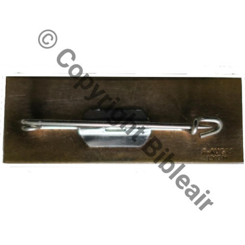 NH  CIE TERRAIN No9  A.AUGIS LYON 2Lignes Bol fenetre allonge argente Dos cuivre lisse irreg scintillant Src.Y.GENTY 260Eur 